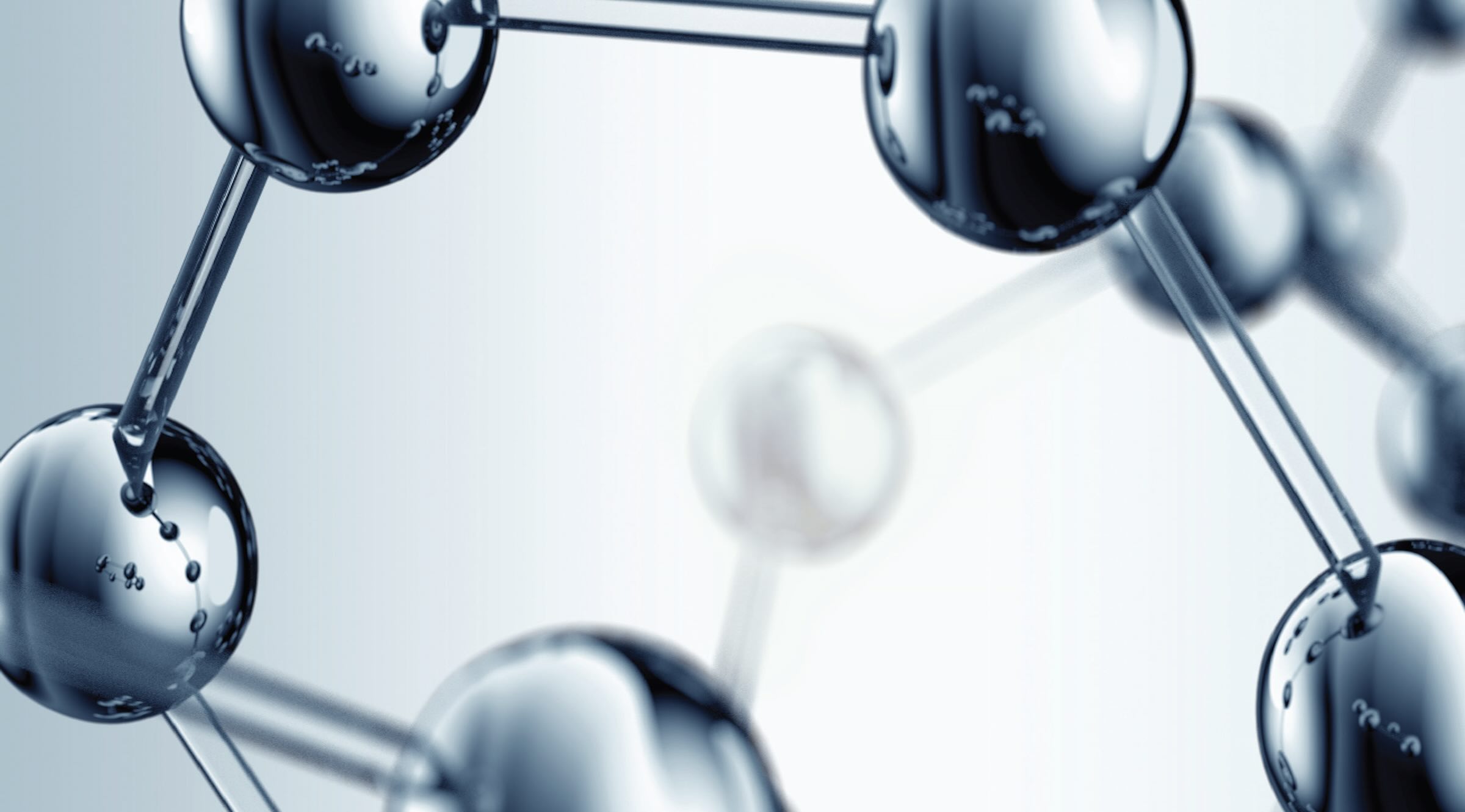 Up close depiction of a molecule