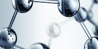 An up close image of silver molecules