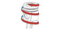 A drawing of a rotating liner engine