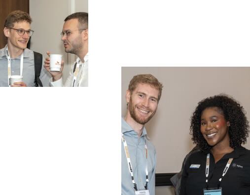 Smiling people at the STLE annual meeting
