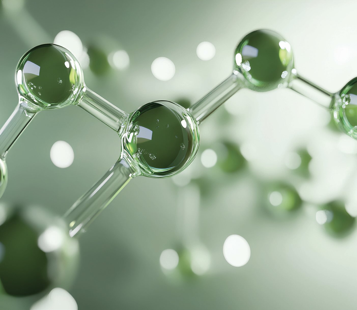 Up close image of atomic structure